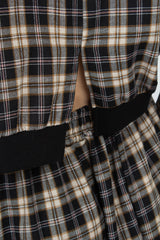 Black and beige checked sweatshirt