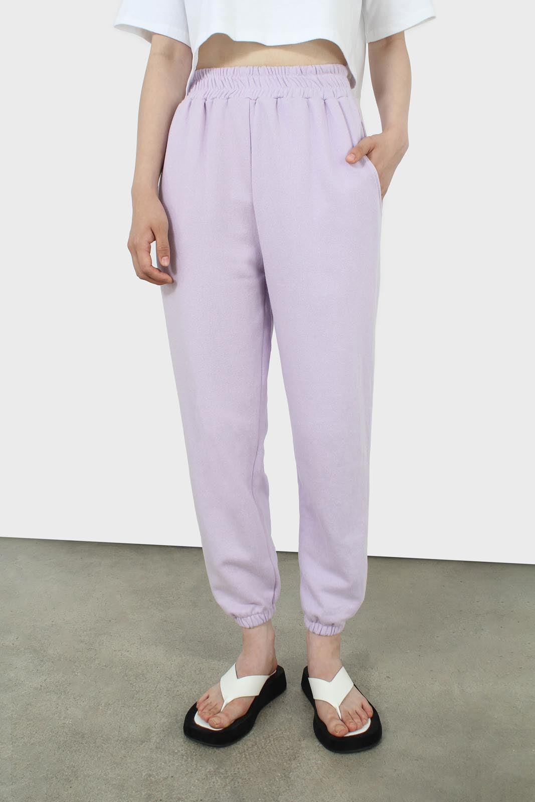 Lilac loose fit sweatpants - set