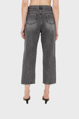 Grey washed mom jeans - 1335