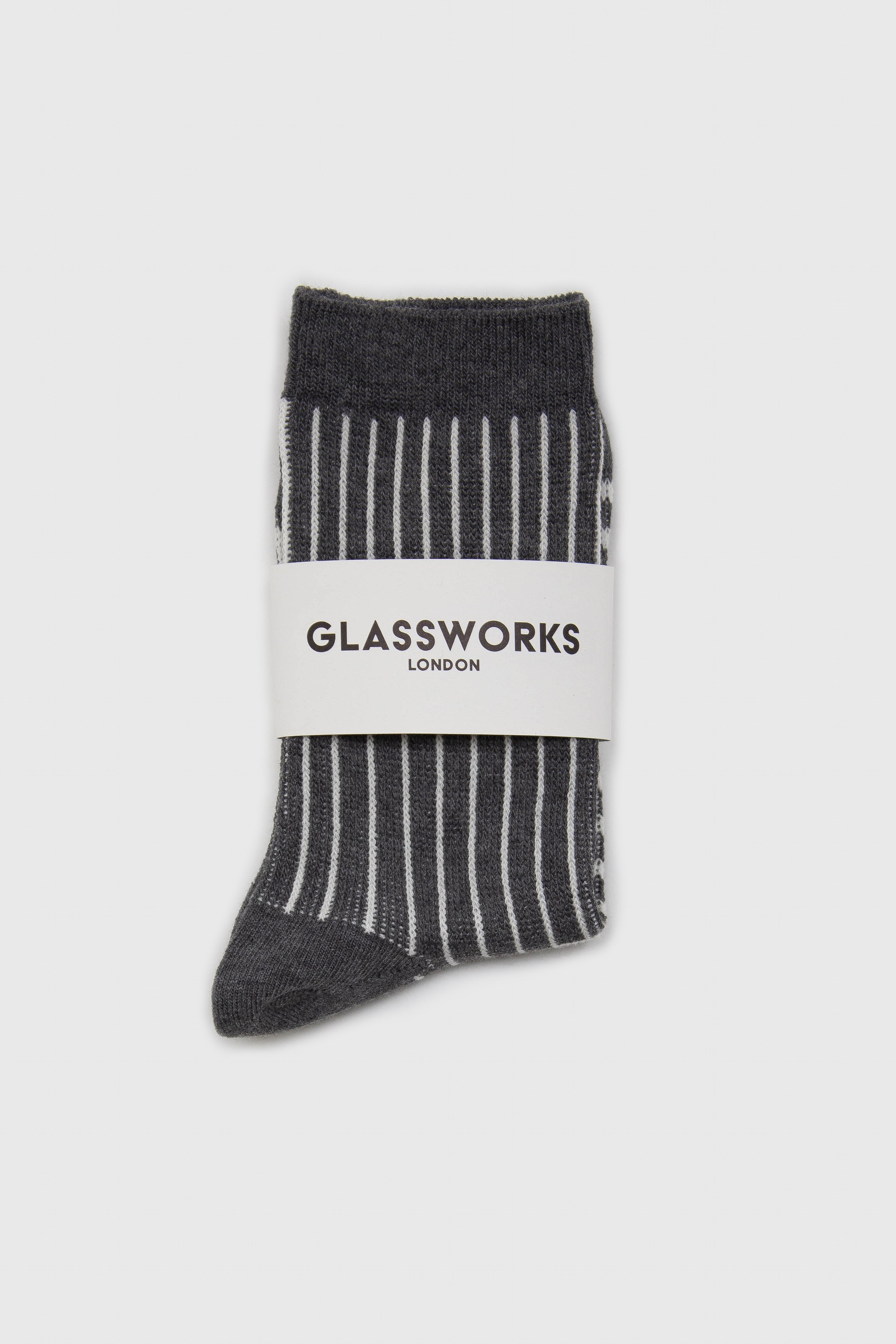 Charcoal and white geometric socks