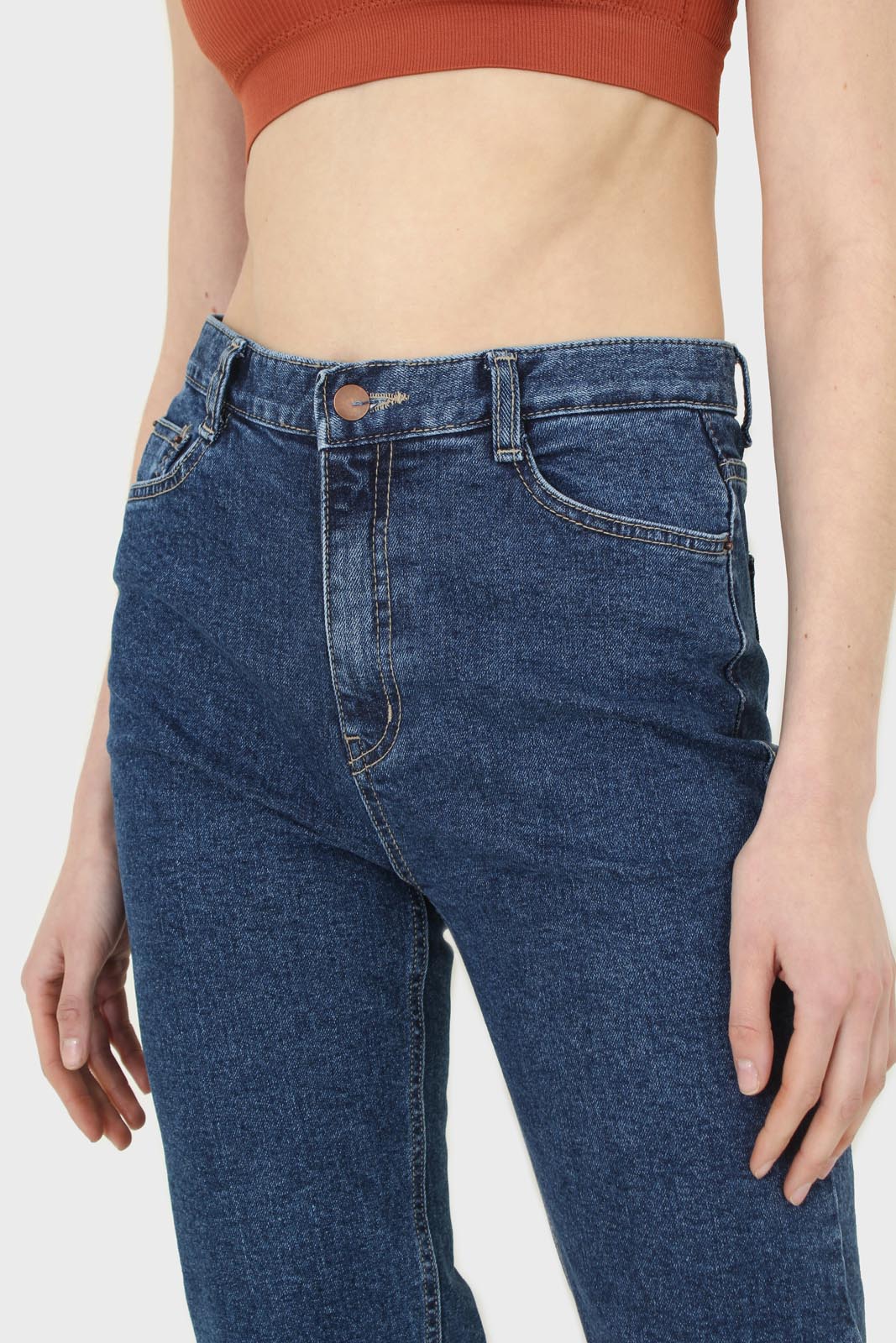 Mid blue straight jeans - 1208