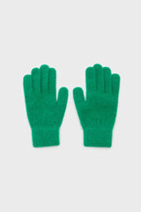 Bright green mohair gloves