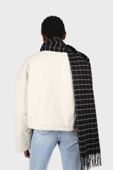 Ivory teddy lined patch pocket jacket