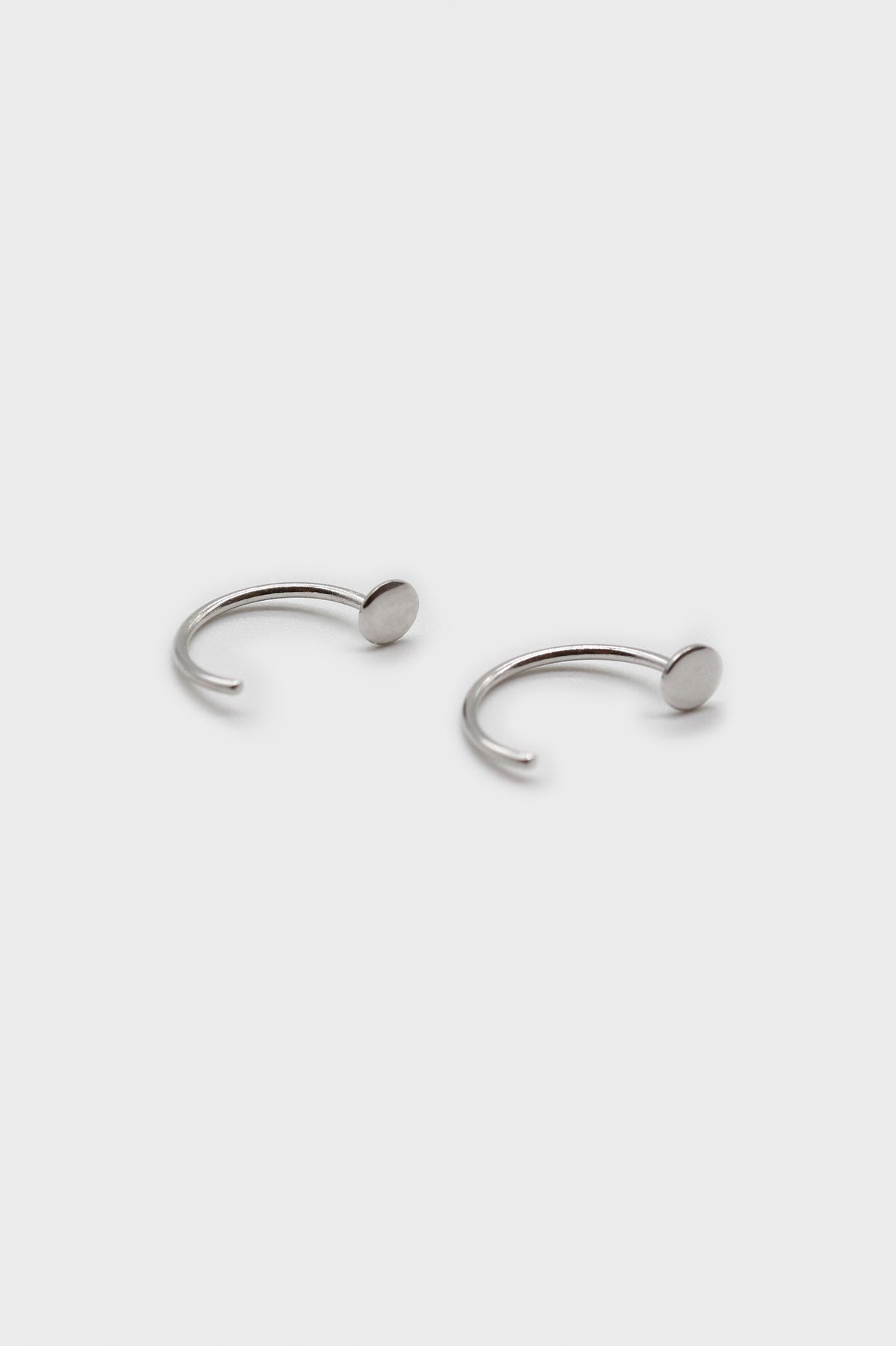 Silver circle half hoop