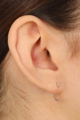 Silver circle half hoop