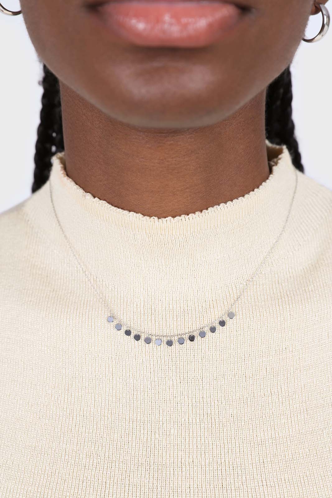 Charm necklace - Silver clustered circles