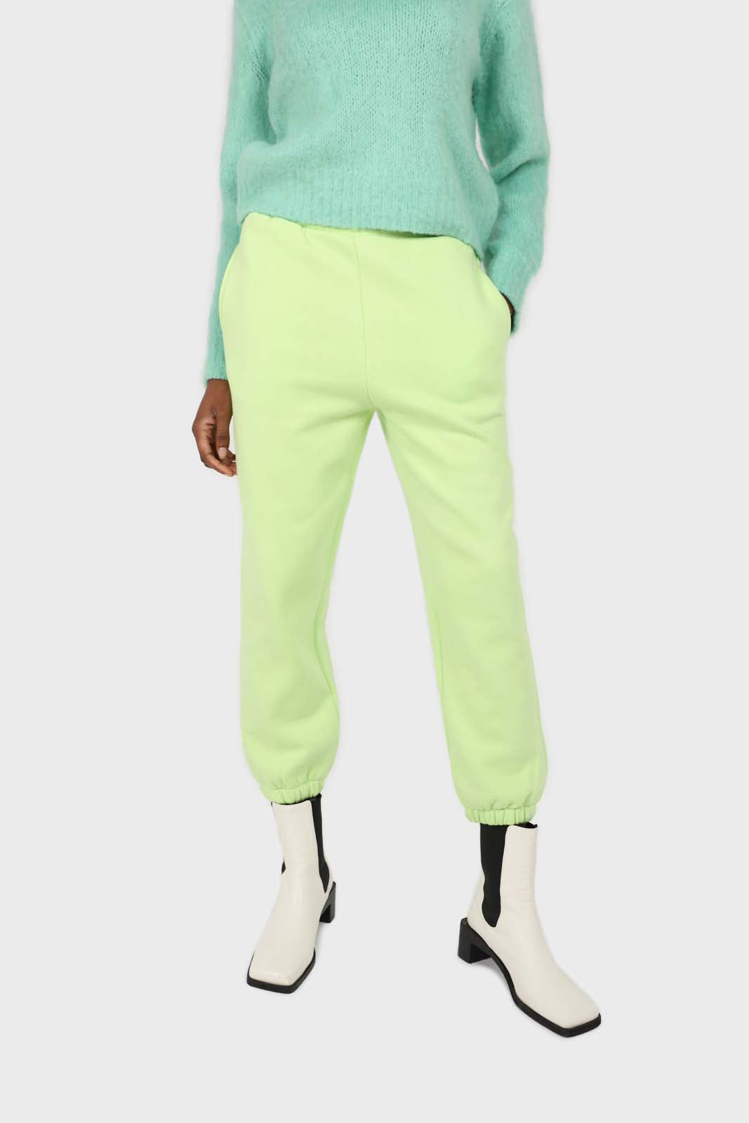 Neon green sweatpants