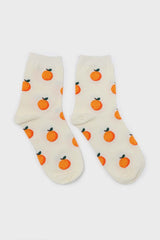 White juicy orange socks