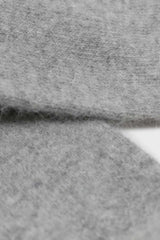 Pale grey angora smooth socks