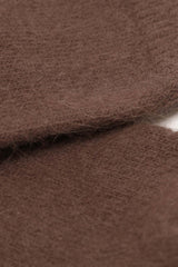 Deep brown angora smooth socks