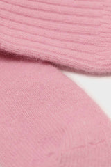 Bright pink angora ribbed socks