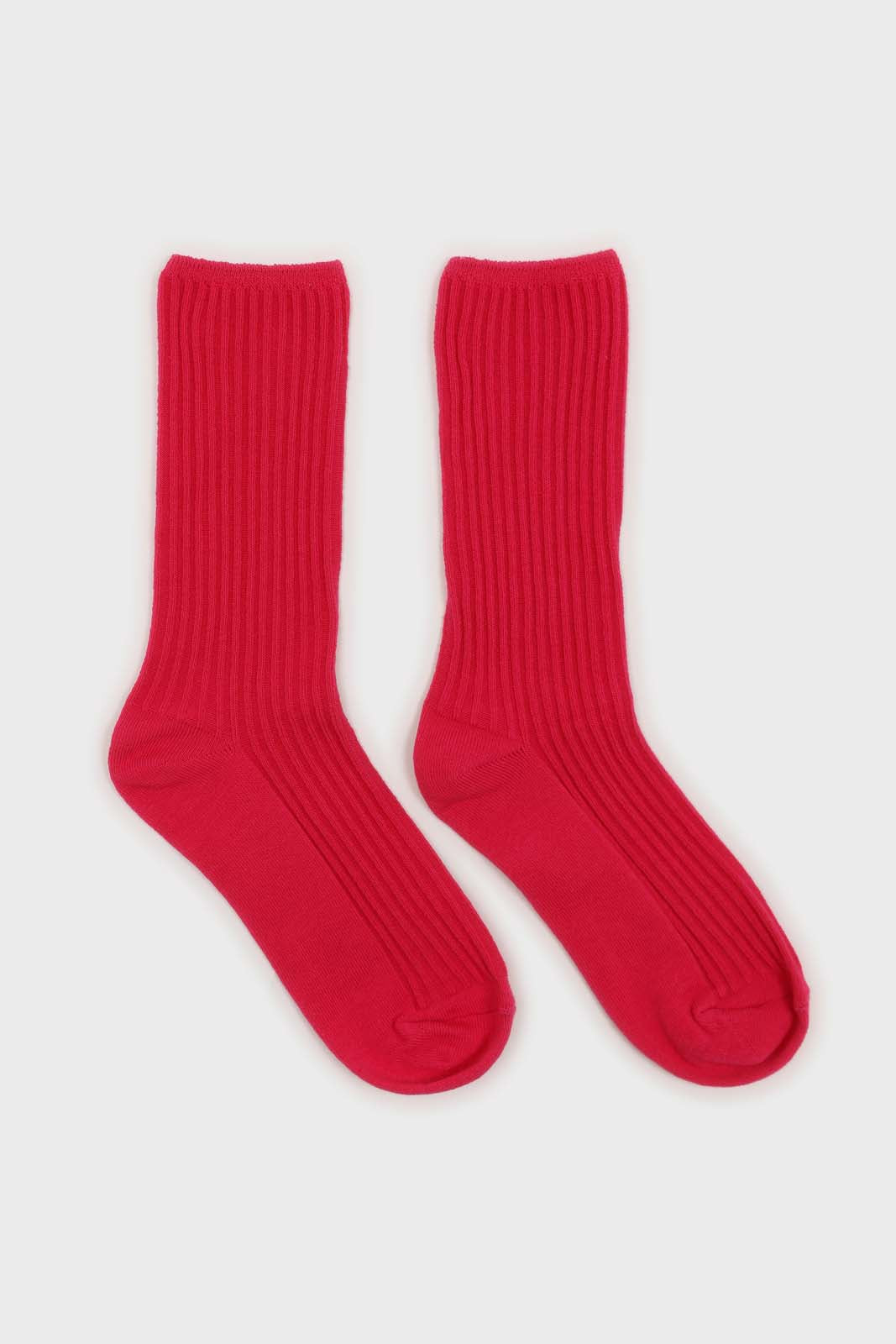 Hot pink long ribbed socks