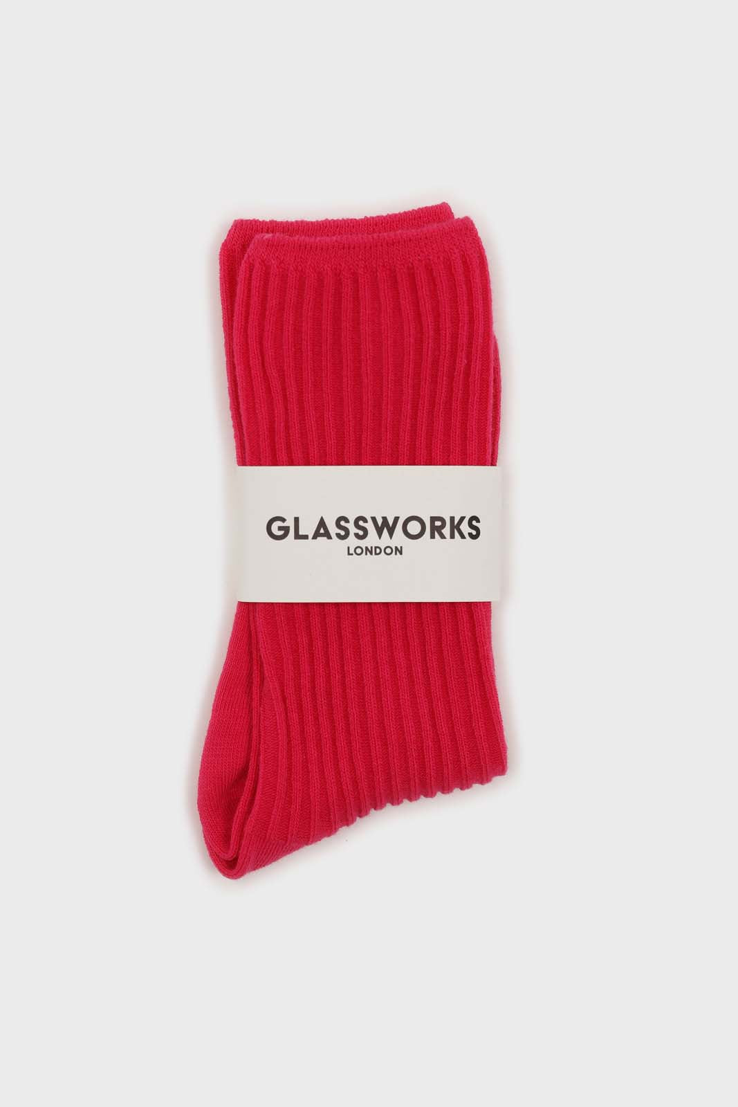 Hot pink long ribbed socks
