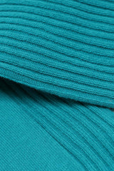 Aqua blue long ribbed socks