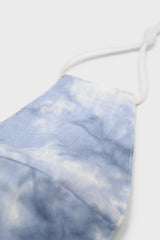 Blue tie dye face mask