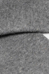 Dark grey smooth wool long socks