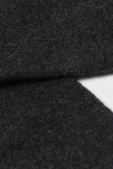 Charcoal smooth wool long socks