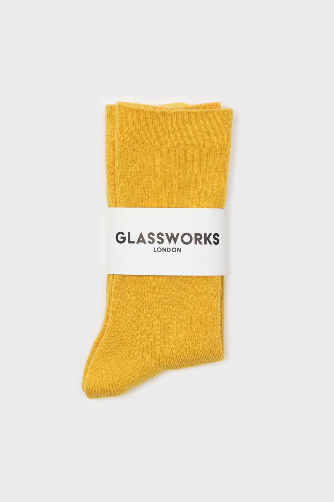 Yellow merino wool socks