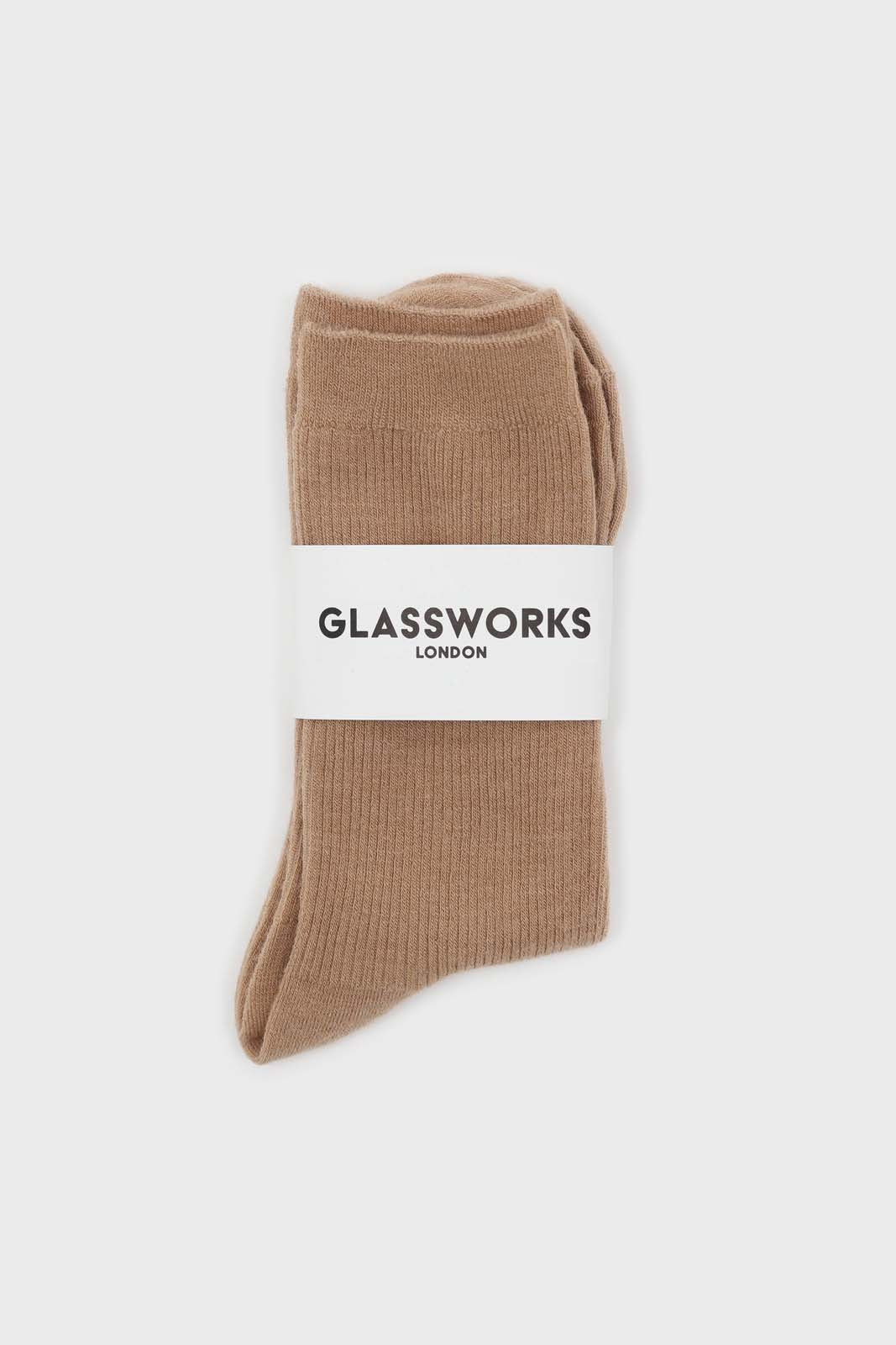 Light beige merino wool socks