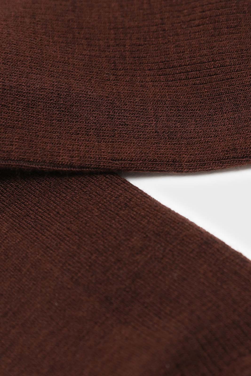 Deep brown merino wool socks