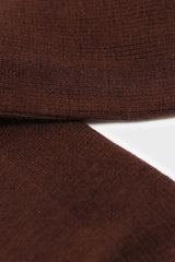Deep brown merino wool socks