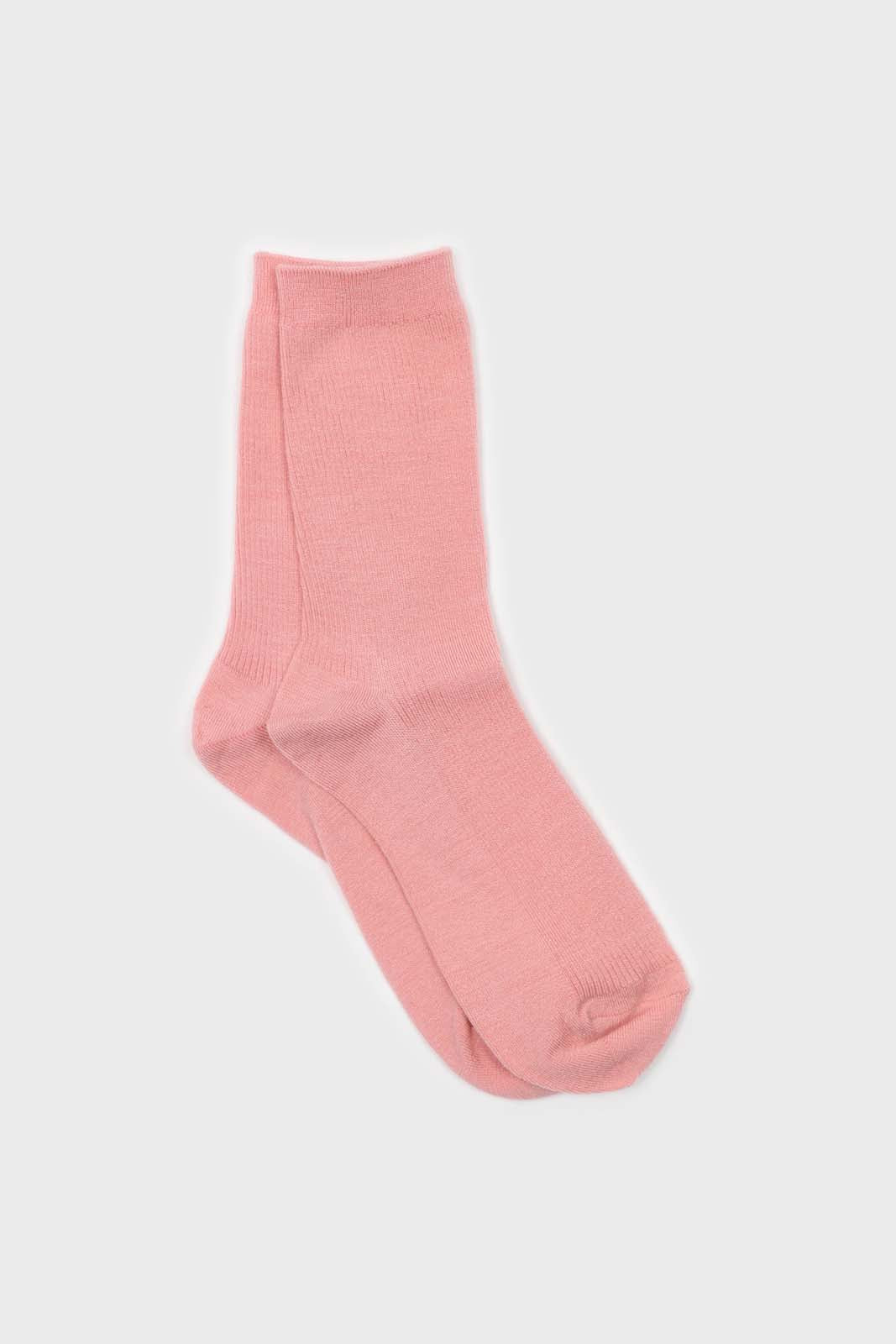 Light pink merino wool socks