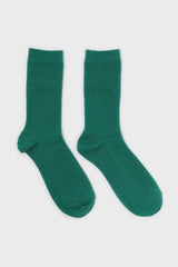 Bright green merino wool socks