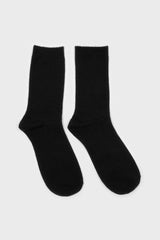 Black merino wool socks