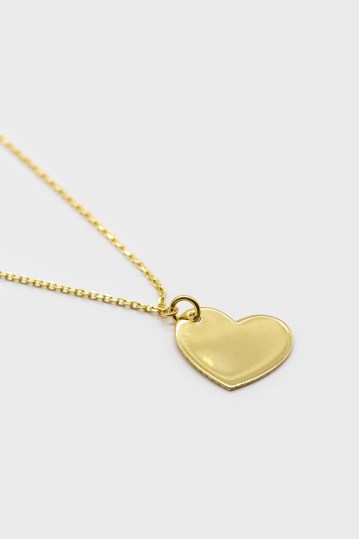 Charm necklace - Gold smooth heart