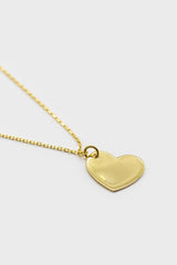 Charm necklace - Gold smooth heart