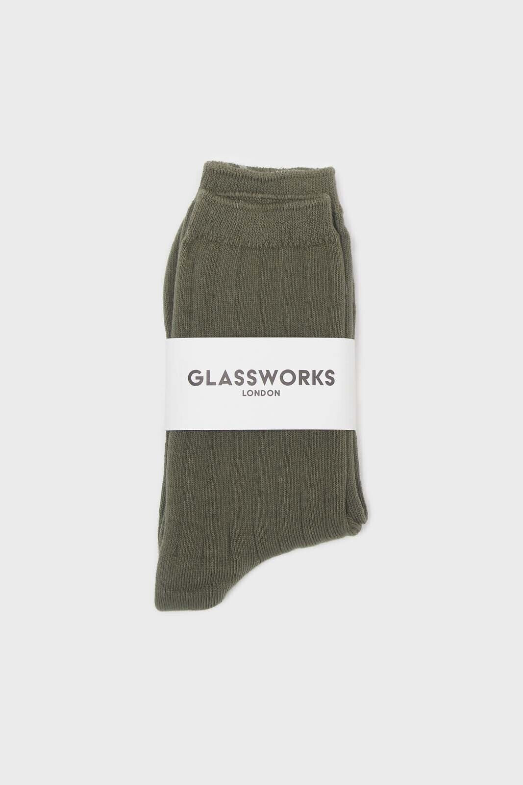Khaki giant rib socks