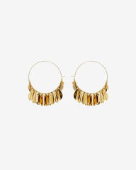 Metal Shiny Leaf Earrings