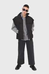 Black and white gingham oversized shirt