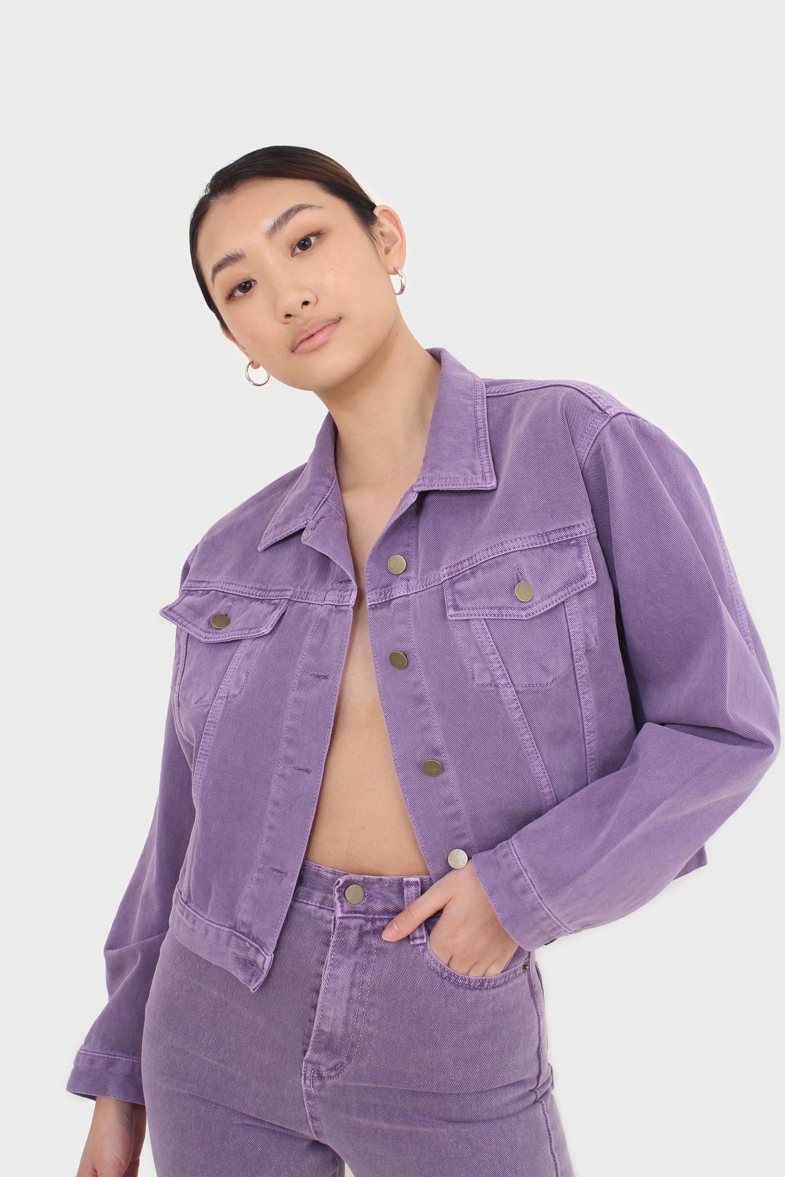 Violet denim jacket - 700