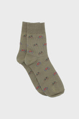 Pale khaki tiny bicycle socks