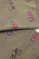 Pale khaki tiny bicycle socks