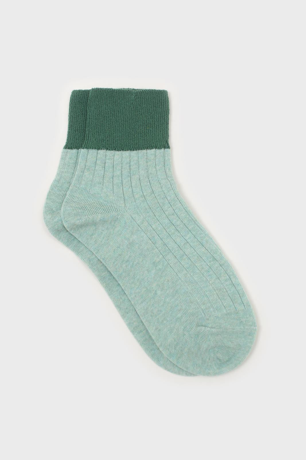 Mint and green candy colourblock socks
