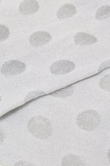 Silver metallic polka dots socks