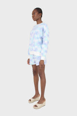 Blue and green tie dye sweatshirt