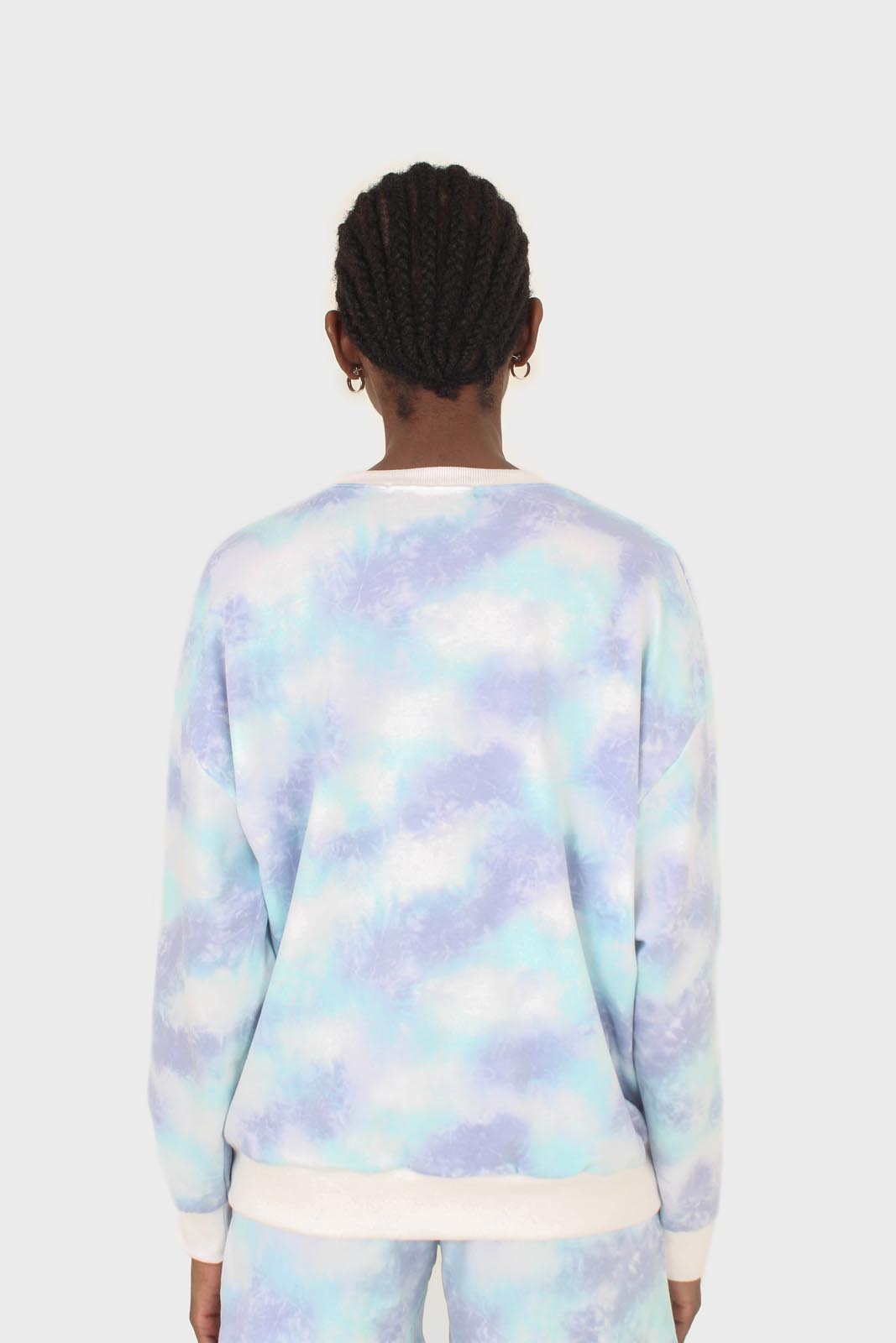 Blue and green tie dye sweatshirt