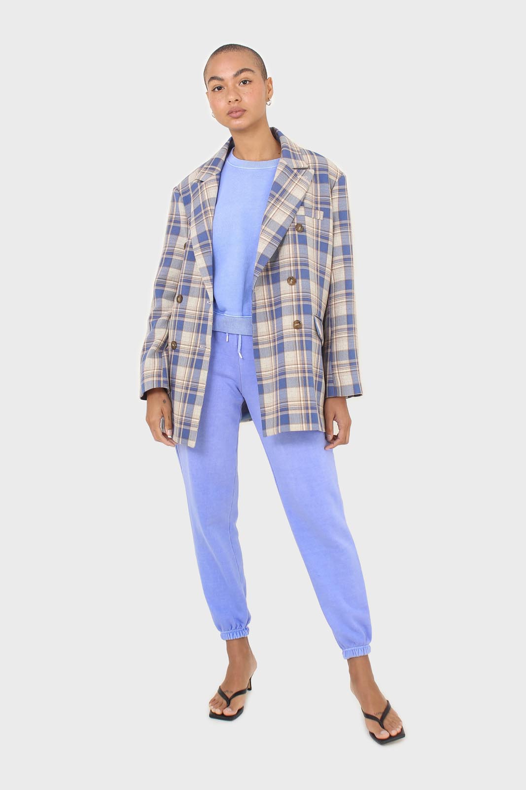 Blue pigment oversized sweatshirt