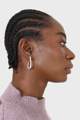 Silver geometric earrings