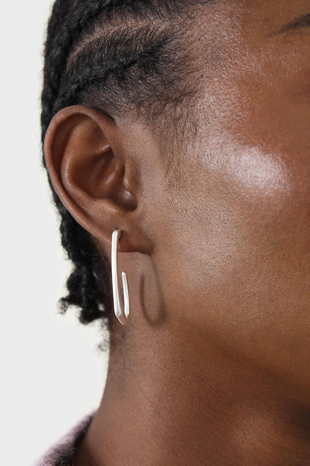 Silver geometric earrings