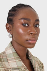 Silver rough texture earrings