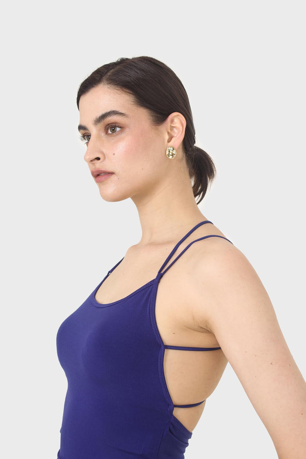 Cobalt blue strap back top