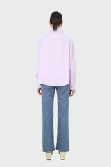Lilac mock neck collar shirt