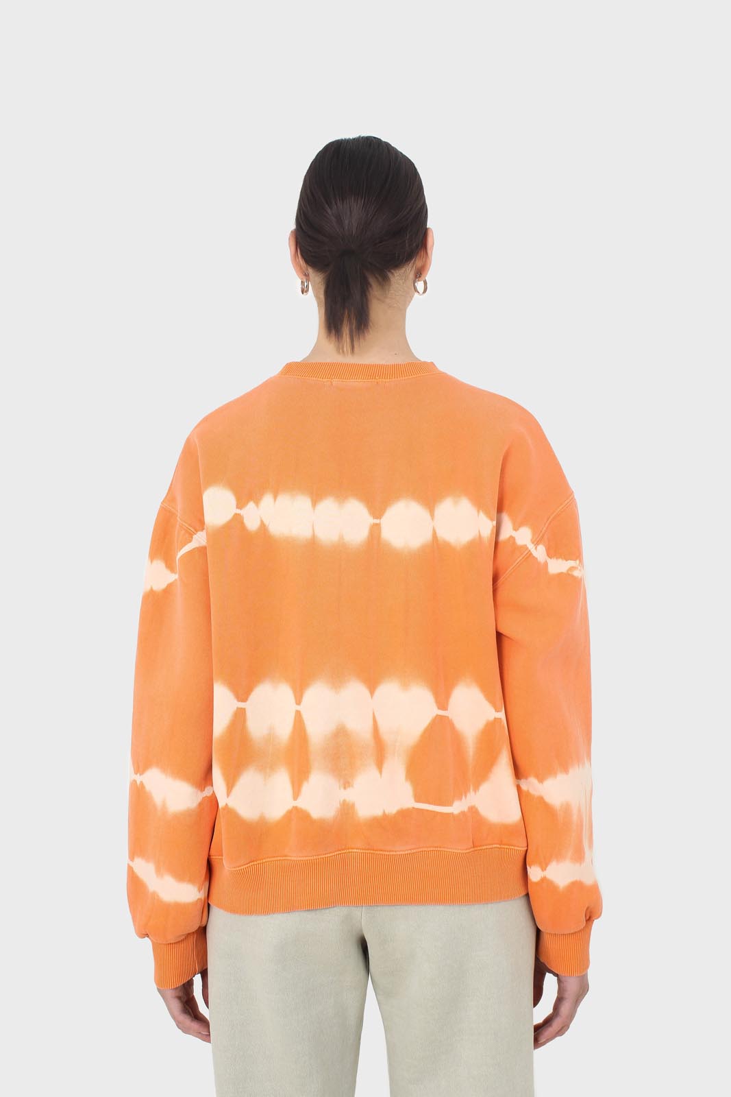 Orange tie dye crewneck sweatshirt