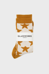 Mustard contrast stars socks