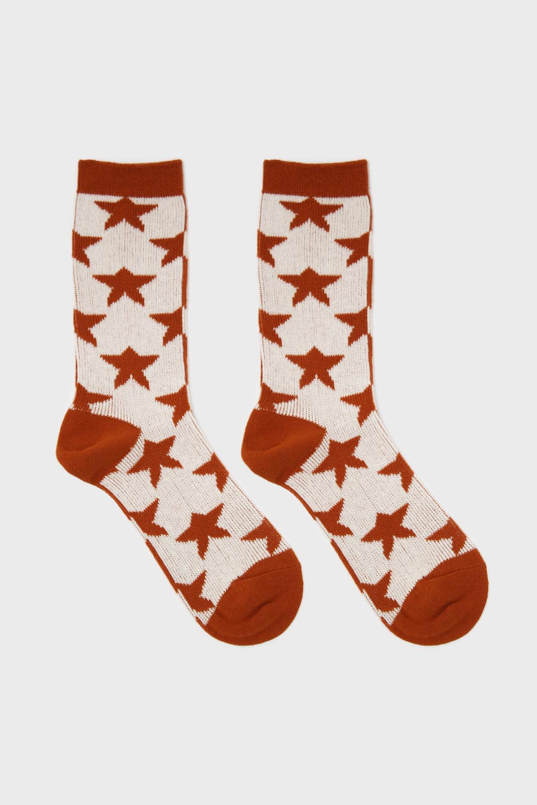 Orange contrast stars socks