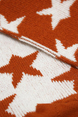 Orange contrast stars socks